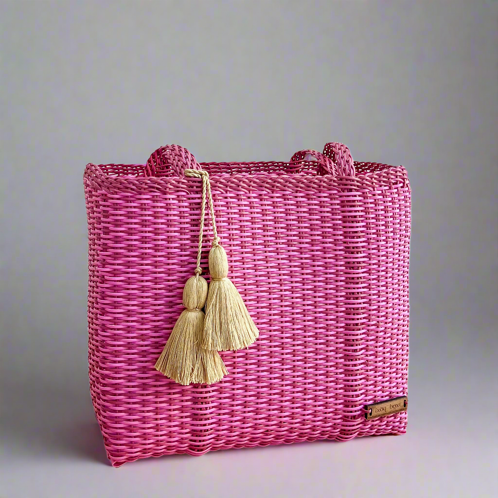 cesta tote ~ medium ~ basket weave – IXOQ