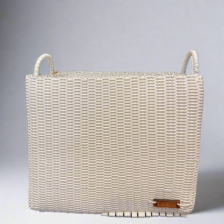 Woven basket with handles 