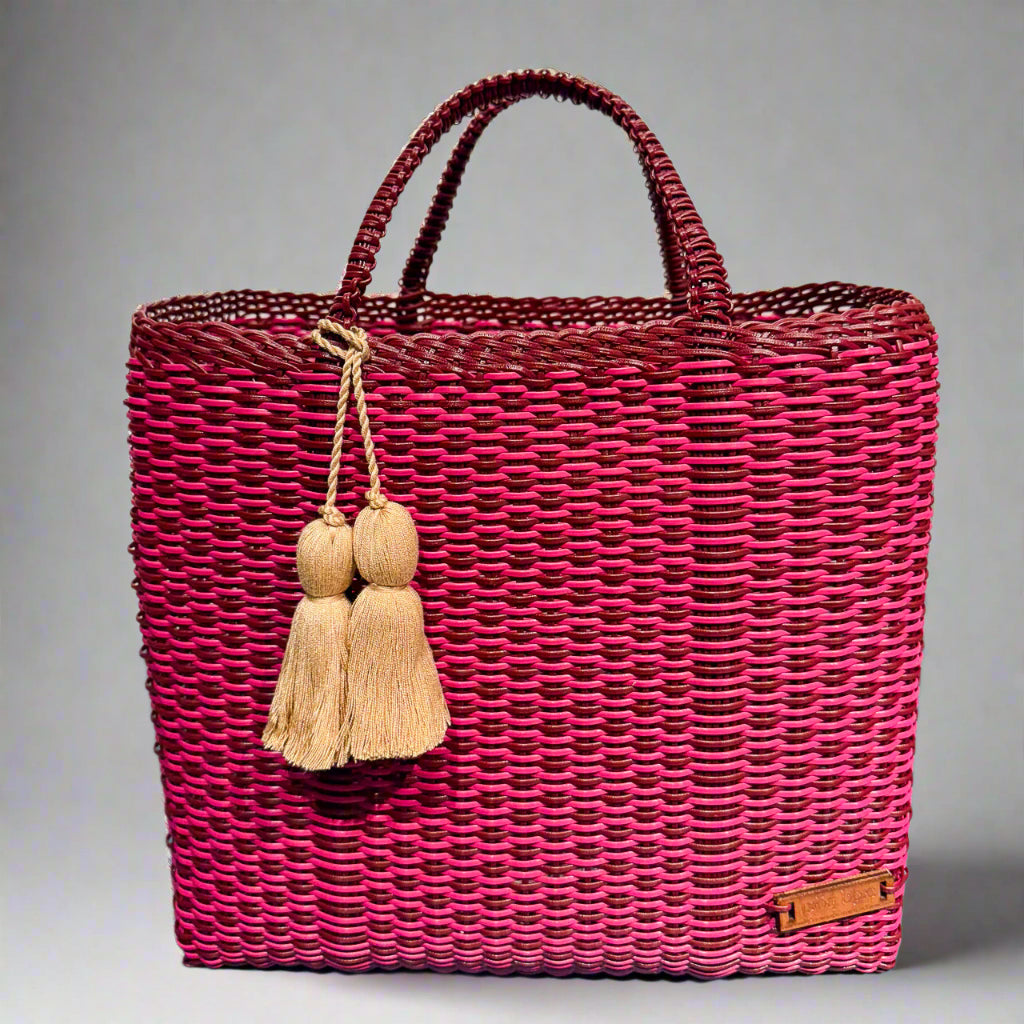 バッグ treaturself Iove summer basket bag Handknotted Top-handle Straw Bag With Baroque Pearls For