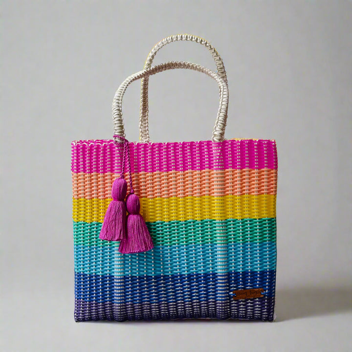 cesta tote ~ medium ~ multicolor stripes