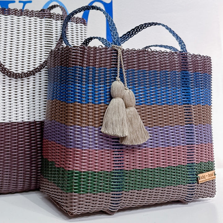 cesta tote ~ medium ~ multicolor stripes