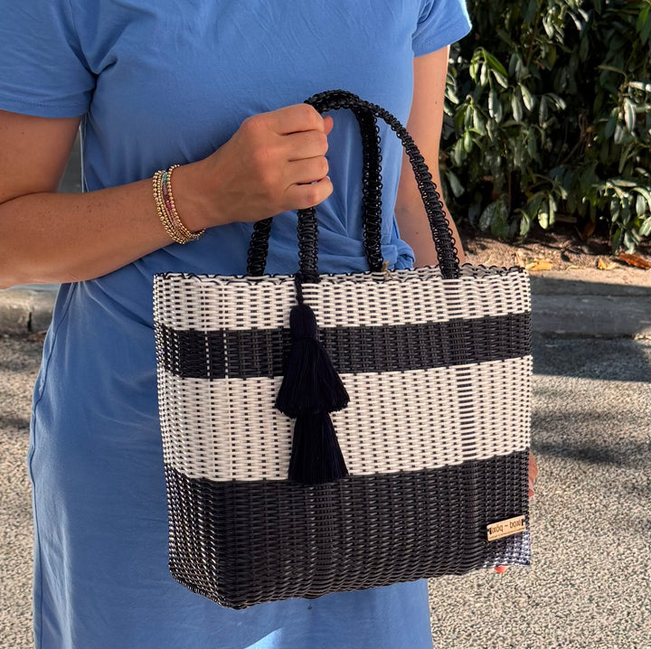 cesta tote ~ medium ~ striped