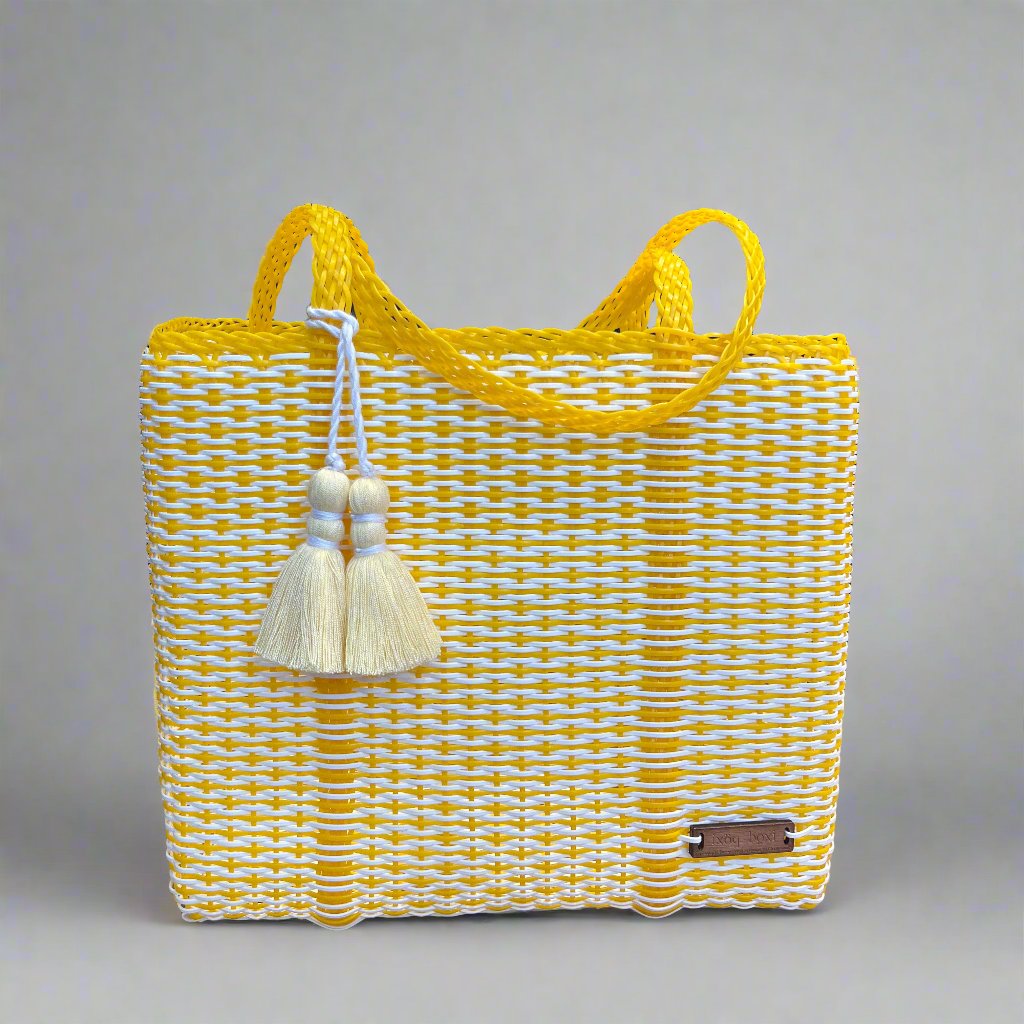 cesta tote ~ medium ~ basket weave – IXOQ