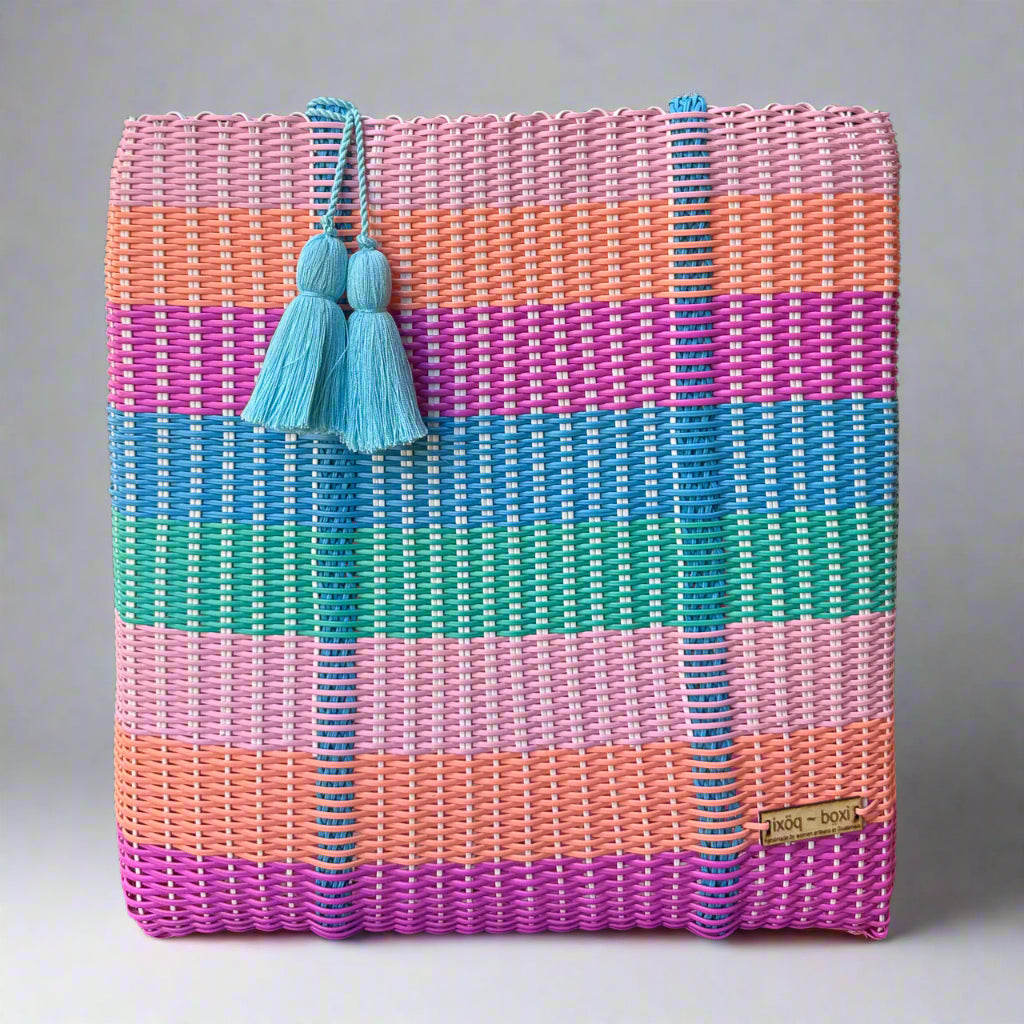 cesta tote ~ ex-large ~ multicolor stripes