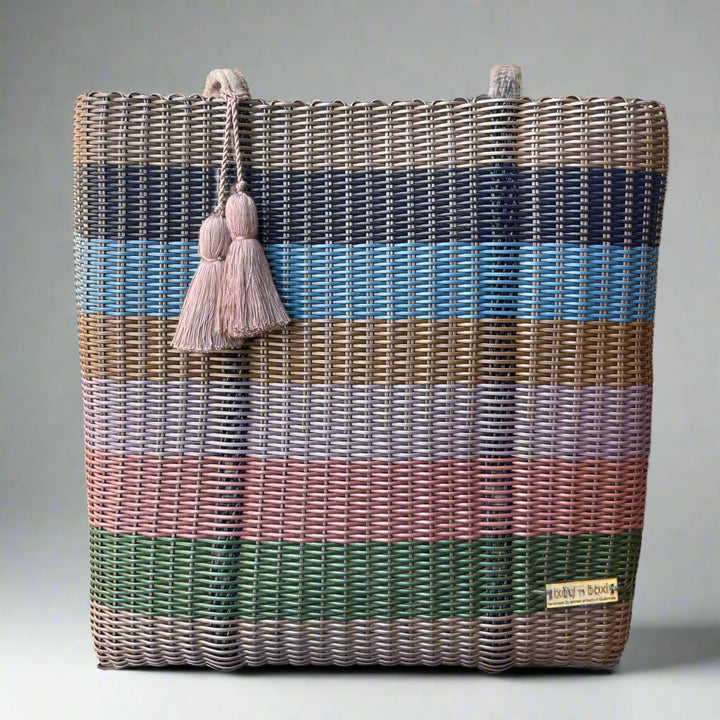 cesta tote ~ ex-large ~ multicolor stripes
