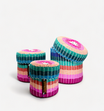 boxi cylindrical nesting containers ~ multicolor stripes