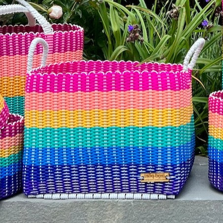 boxi storage baskets ~ multi stripes