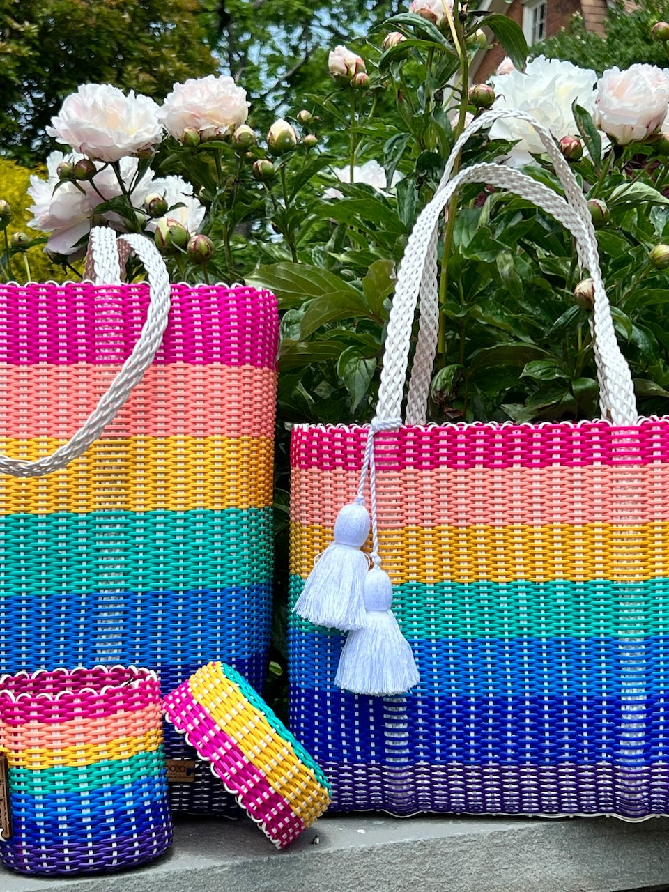 cesta tote ~ medium ~ multicolor stripes