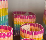 boxi square container ~ multicolor stripes