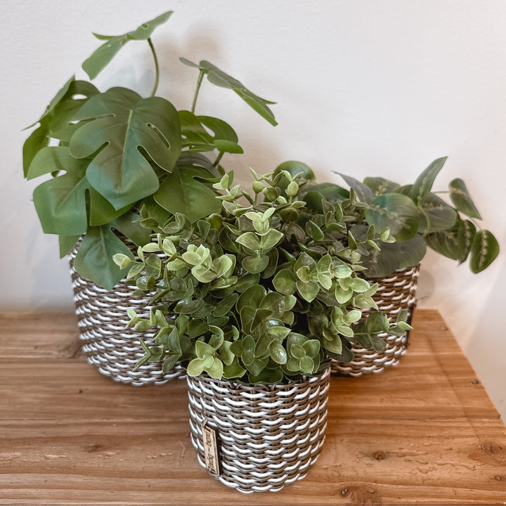 round 'catch all' / plant pots ~ interweave