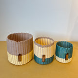 round 'catch all' / planters ~ color bands