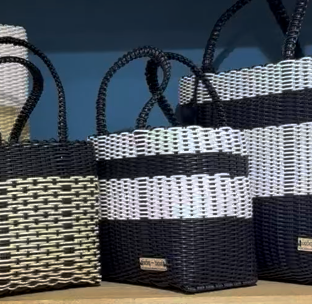 cesta mini ~ wide striped