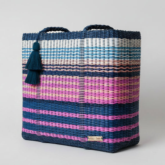 cesta tote ~ ex-large ~ gradient stripes