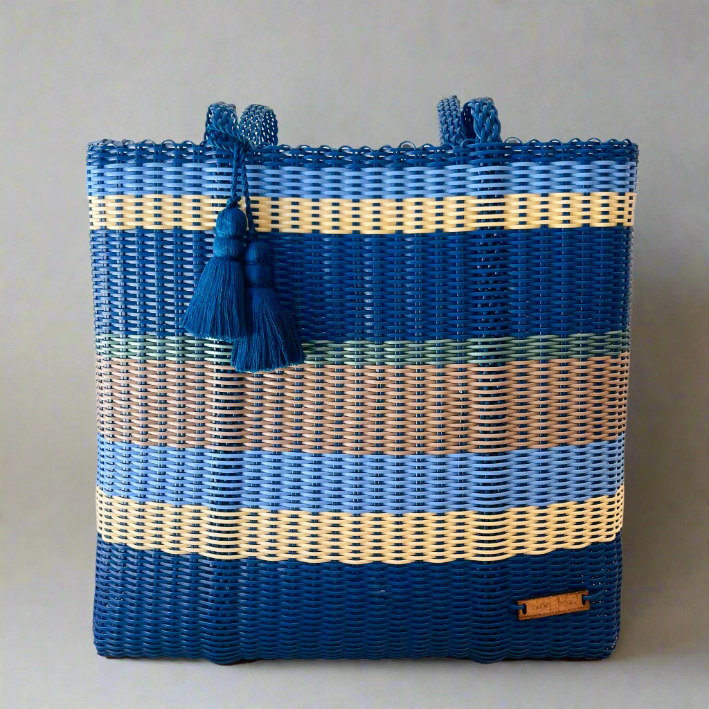 cesta tote ~ ex-large ~ multicolor stripes