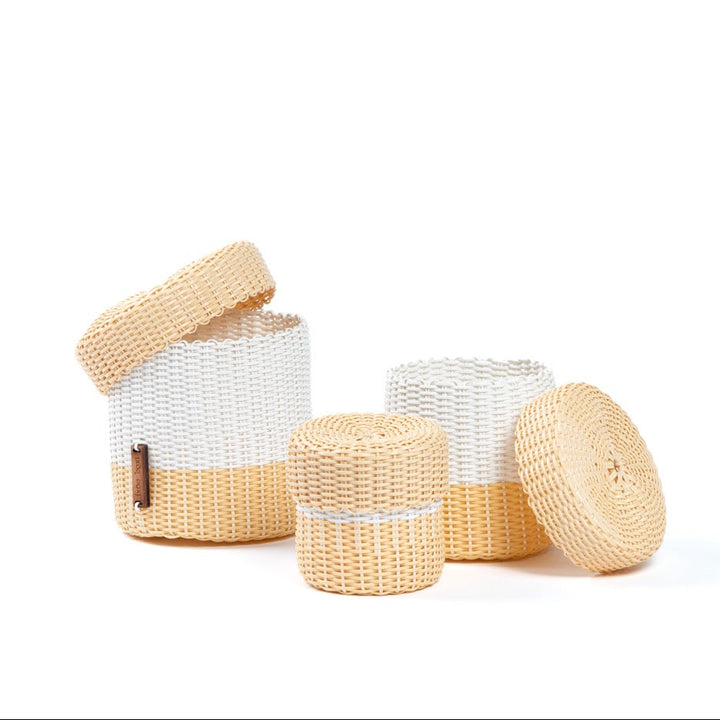 round 'catch all' with lid ~ nesting, set of three (CUSTOM order)