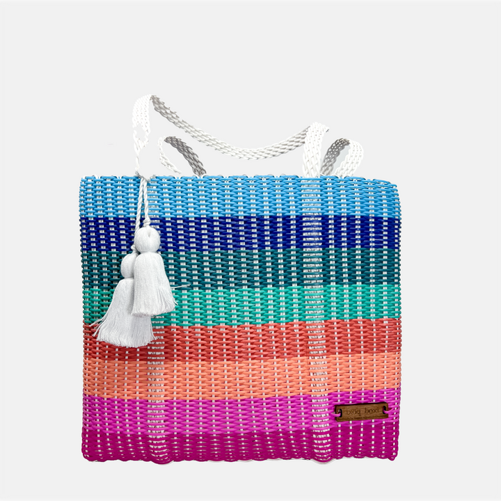 cesta tote ~ medium ~ multicolor stripes
