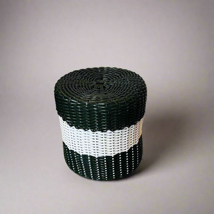 (wholesale) round 'catch all' with lid ~ 2 color block