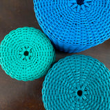round 'catch all' with lid ~ nesting, set of three (CUSTOM order)