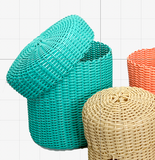 round 'catch all' with lid ~ solids