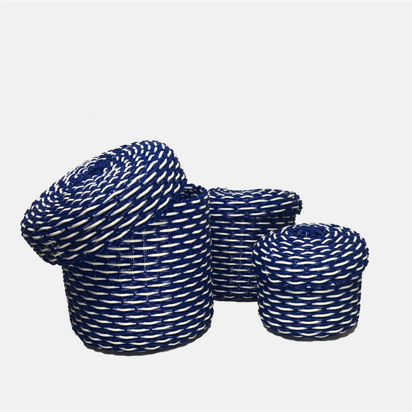 round 'catch all' with lid ~ interweave