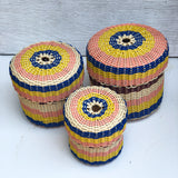 round 'catch all' with lid ~ nesting, set of three (CUSTOM order)