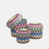round 'catch all' with lid ~ nesting, set of three (CUSTOM order)