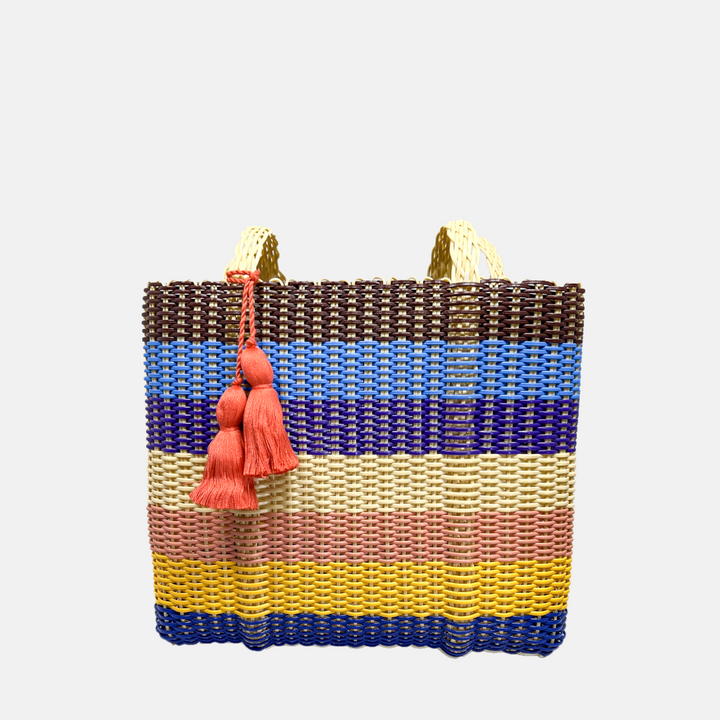 cesta tote ~ medium ~ multicolor stripes