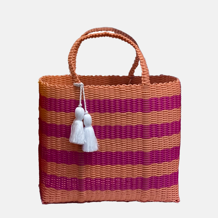 cesta tote ~ medium ~ striped