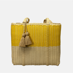 cesta tote ~ medium ~ 2 color block ~ unlined
