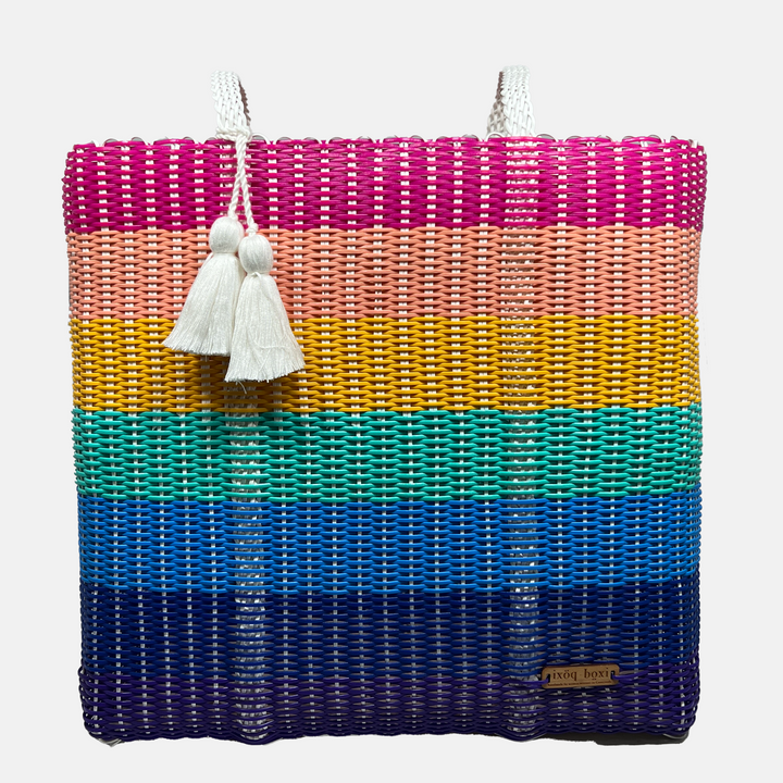 cesta tote ~ ex-large ~ multicolor stripes
