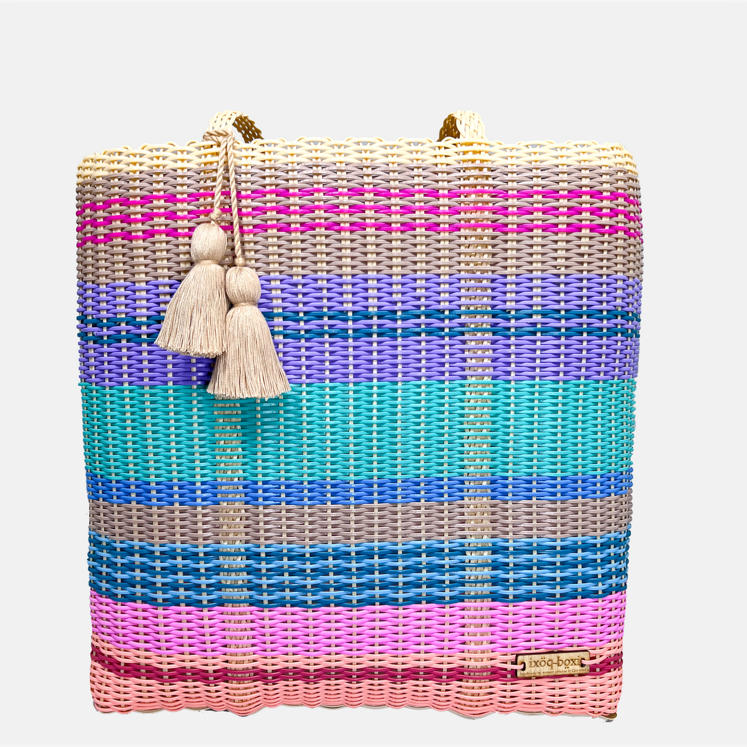 cesta tote ~ ex-large ~ multicolor stripes