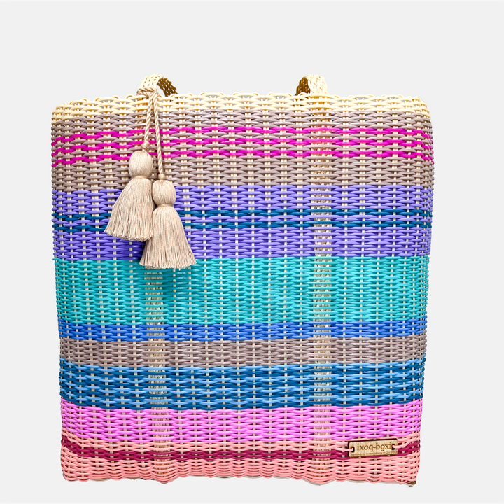 cesta tote ~ ex-large ~ multicolor stripes