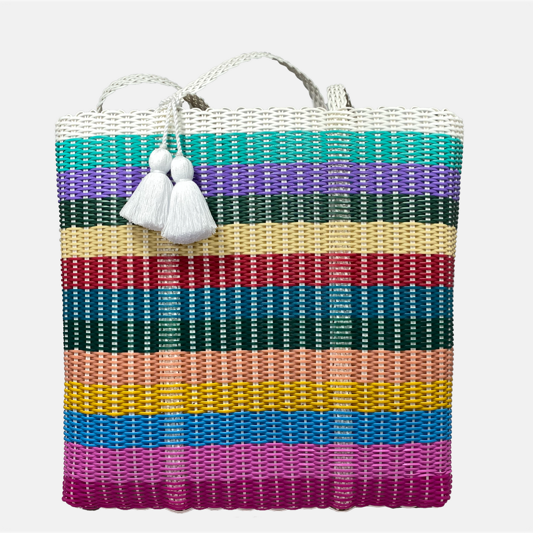 cesta tote ~ ex-large ~ multicolor stripes