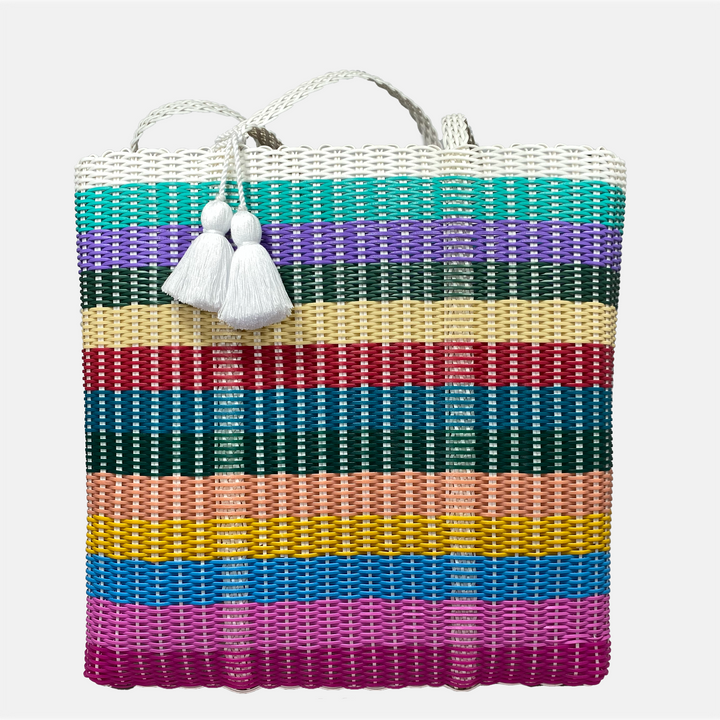 cesta tote ~ ex-large ~ multicolor stripes