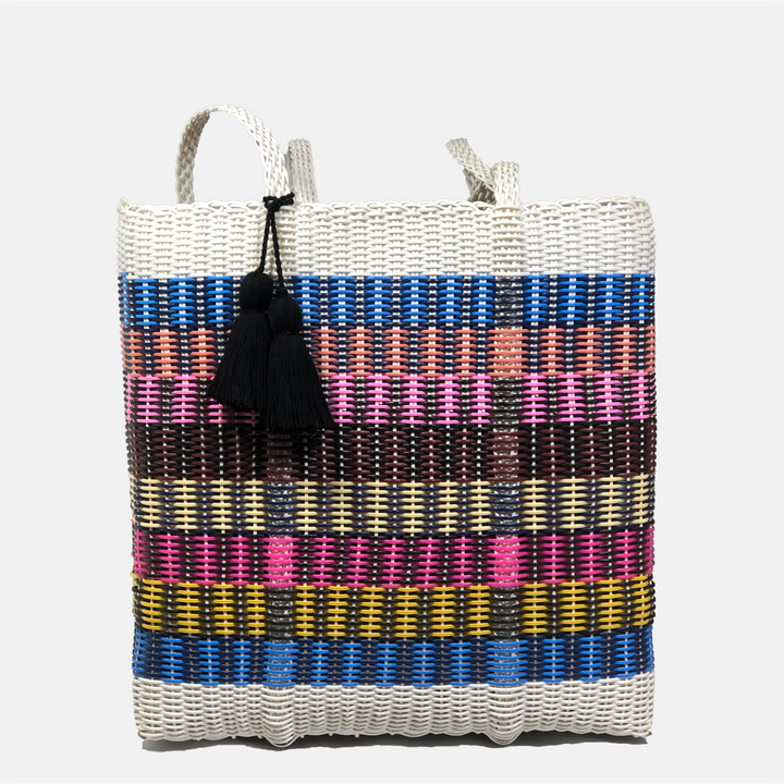 cesta tote ~ ex-large ~ multicolor stripes