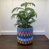 round 'catch all' / planters ~ multicolor stripes