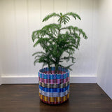 round 'catch all' / planters ~ multicolor stripes