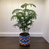 round 'catch all' / planters ~ multicolor stripes