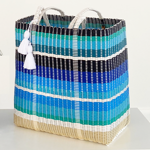 cesta tote ~ ex-large ~ multicolor striped