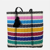 cesta tote ~ ex-large ~ multicolor striped