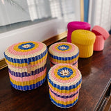 round 'catch all' with lid ~ nesting, set of three (CUSTOM order)